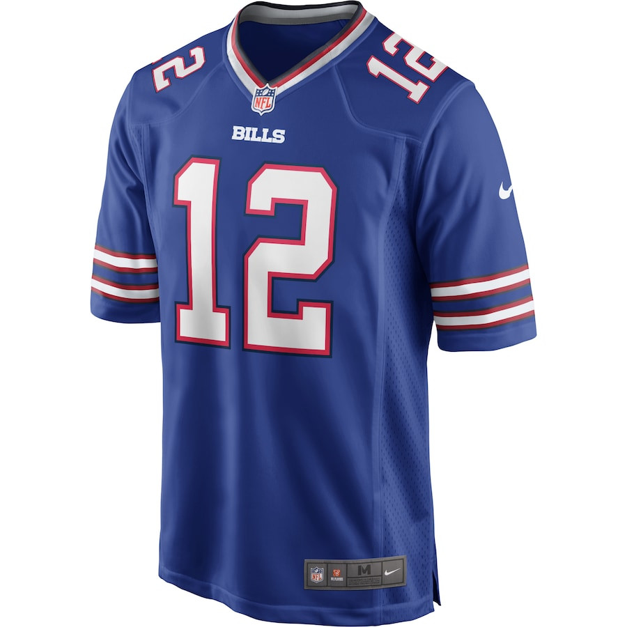 Alternative view of Jim Kelly 12 Buffalo Bills Men Game Retired Jersey - Royal JS7093 nicesnker
