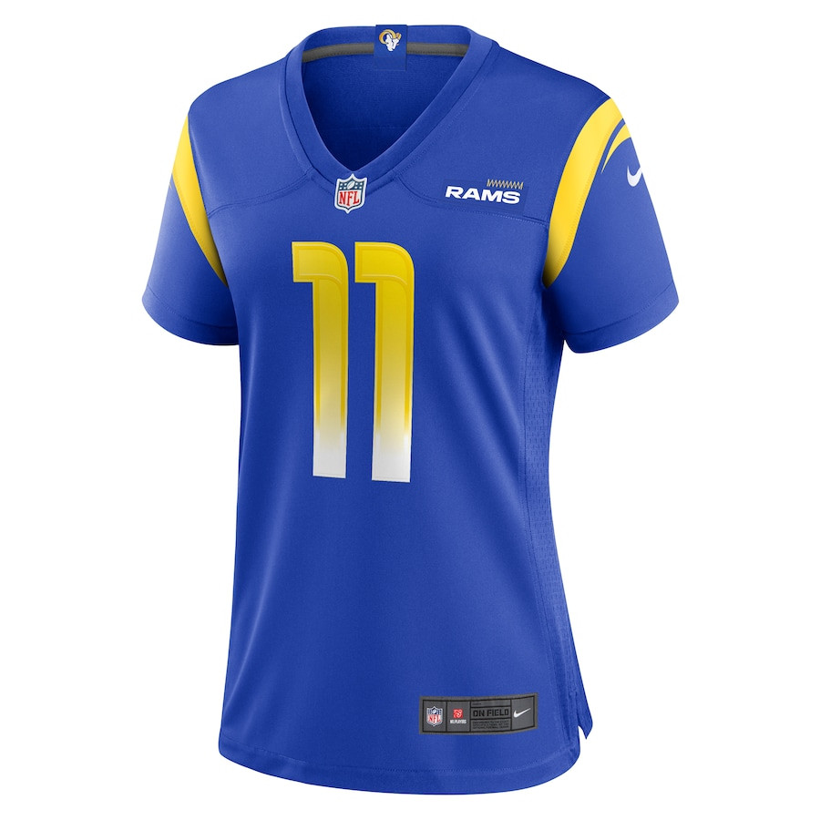Alternative view of Jimmy Garoppolo 11 Los Angeles Rams Women's Game Jersey - Royal JS5509 nicesnker