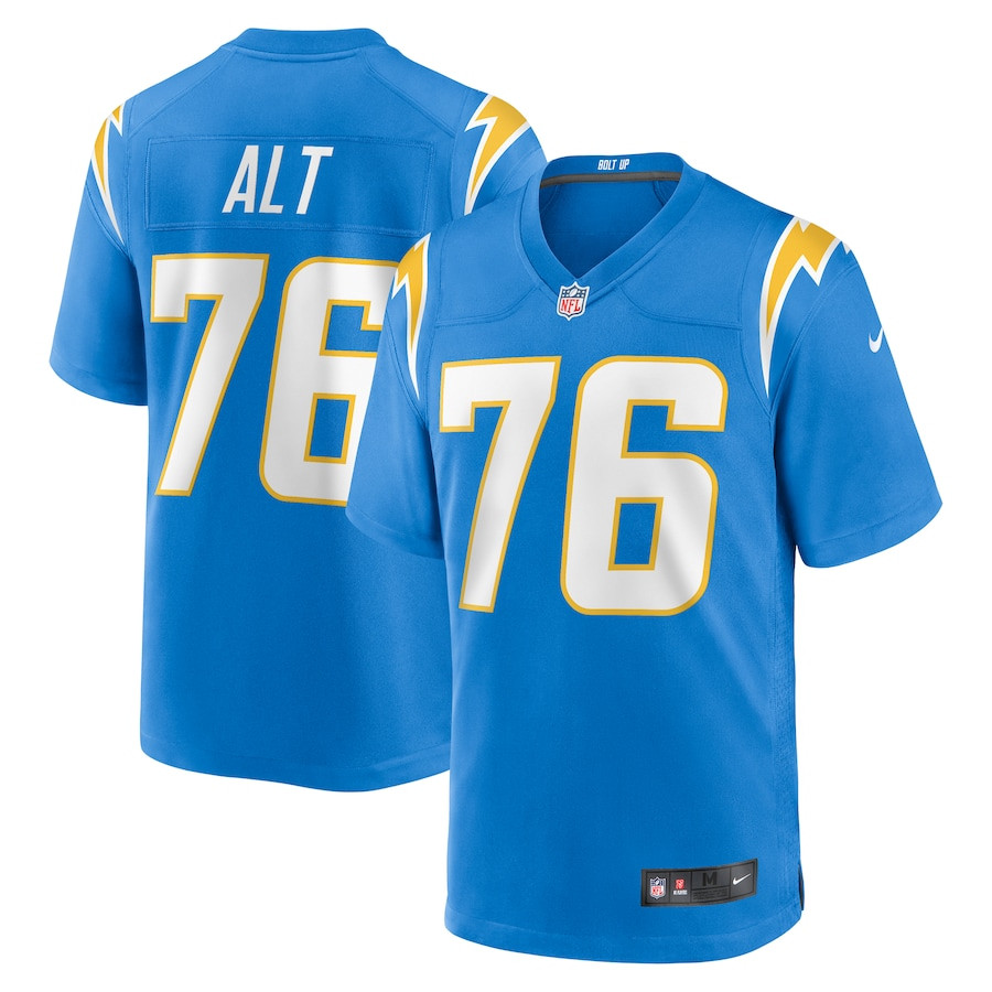 Joe Alt 76 Los Angeles Chargers Player Game Men Jersey - Powder Blue JS9808 nicesnker