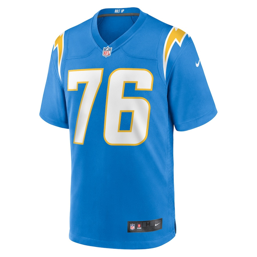 Alternative view of Joe Alt 76 Los Angeles Chargers Player Game Men Jersey - Powder Blue JS9808 nicesnker