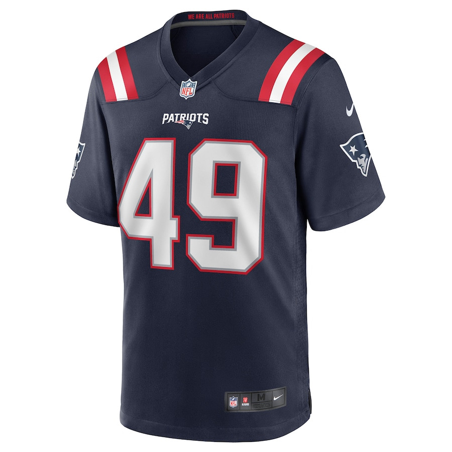 Alternative view of Joe Cardona 49 New England Patriots Men Game Jersey - Navy JS5632 nicesnker