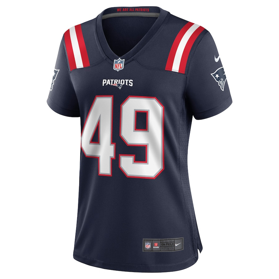 Alternative view of Joe Cardona 49 New England Patriots Women Game Jersey - Navy JS3245 nicesnker