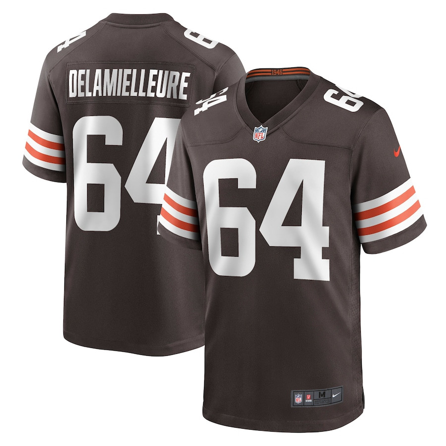Joe DeLamielleure 64 Cleveland Browns Men Game Retired Jersey - Brown JS7319 nicesnker
