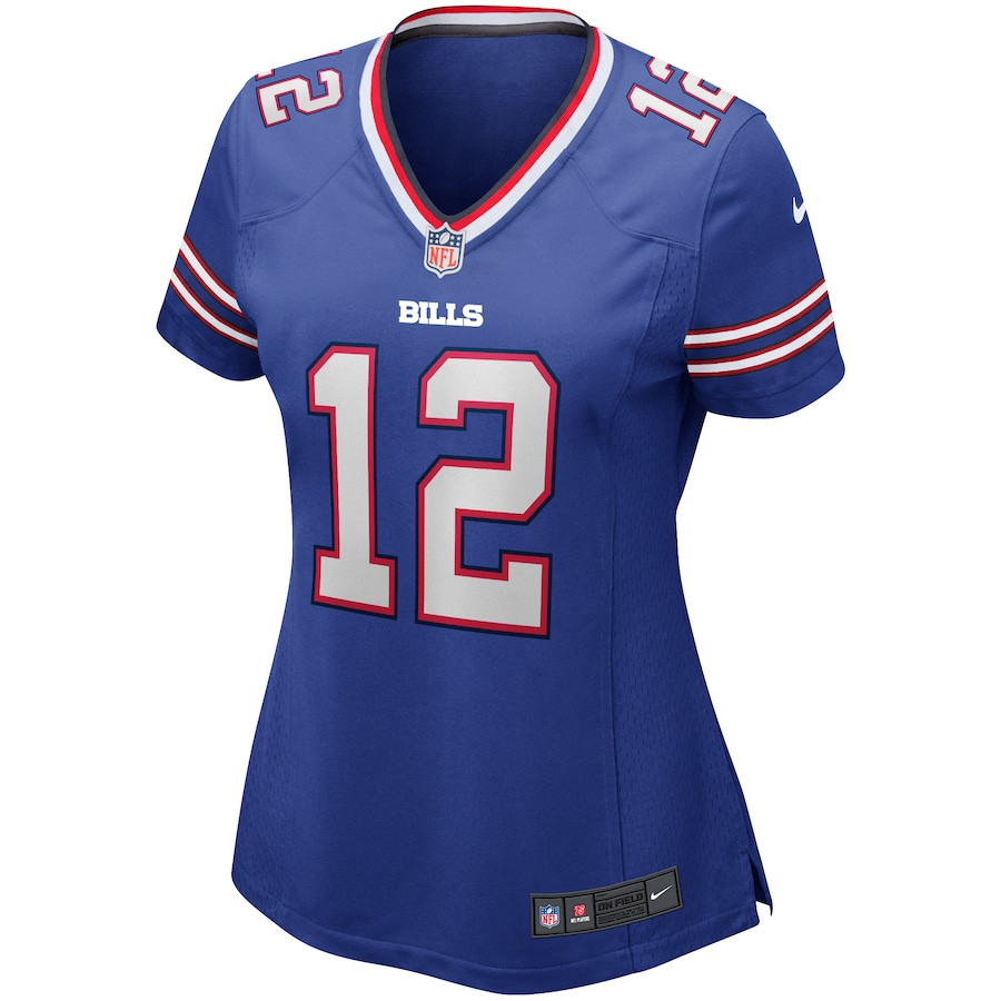 Alternative view of Joe Ferguson 12 Buffalo Bills Women Game Retired Jersey - Royal JS3709 nicesnker