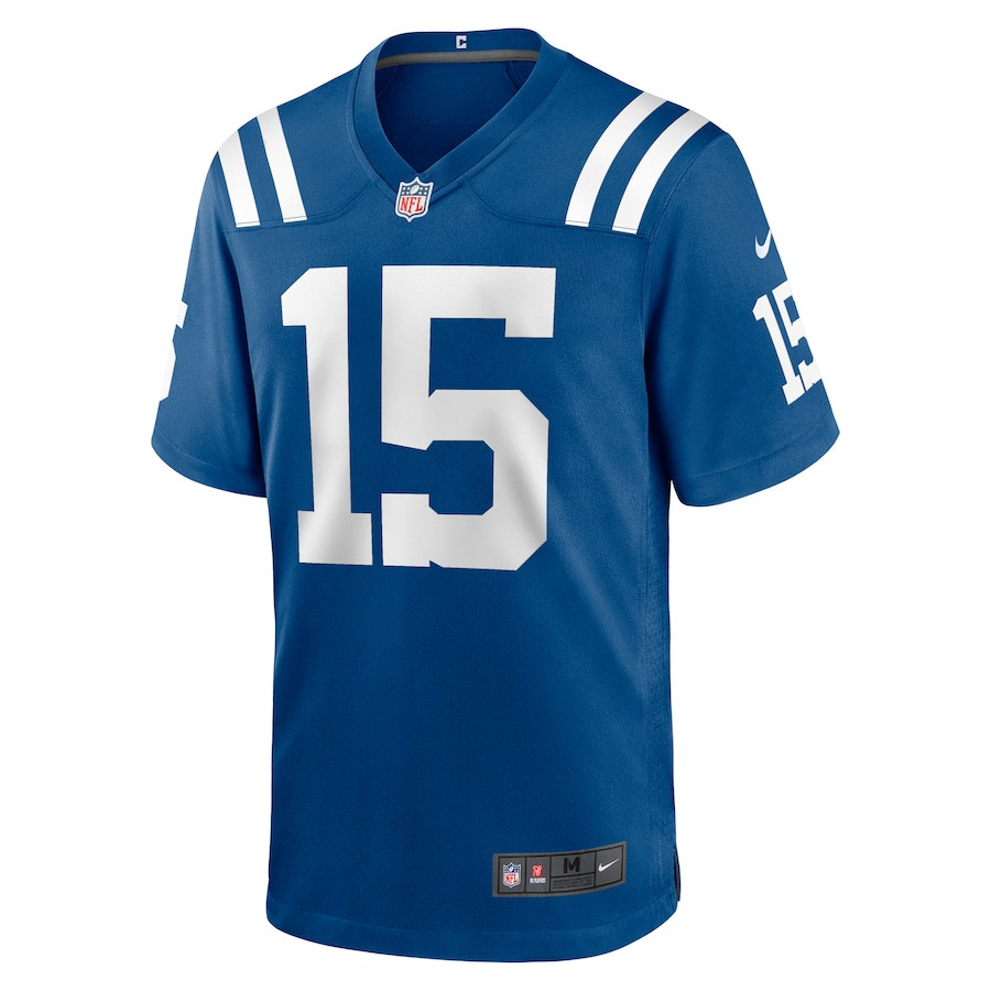 Alternative view of Joe Flacco 15 Indianapolis Colts Game Men Jersey - Royal JS1872 nicesnker