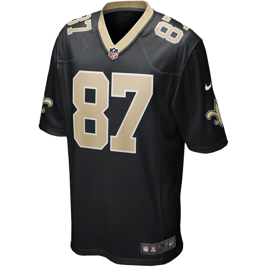 Alternative view of Joe Horn 87 New Orleans Saints Men Game Retired Jersey - Black JS6572 nicesnker