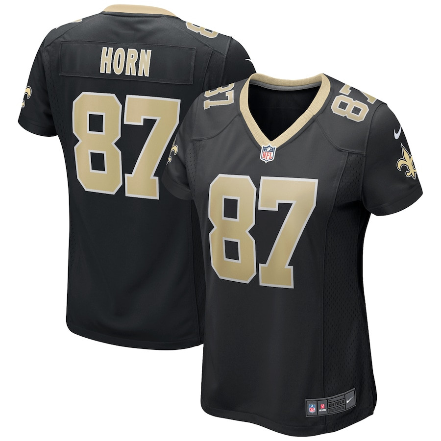 Joe Horn 87 New Orleans Saints Women Game Retired Jersey - Black JS2889 nicesnker