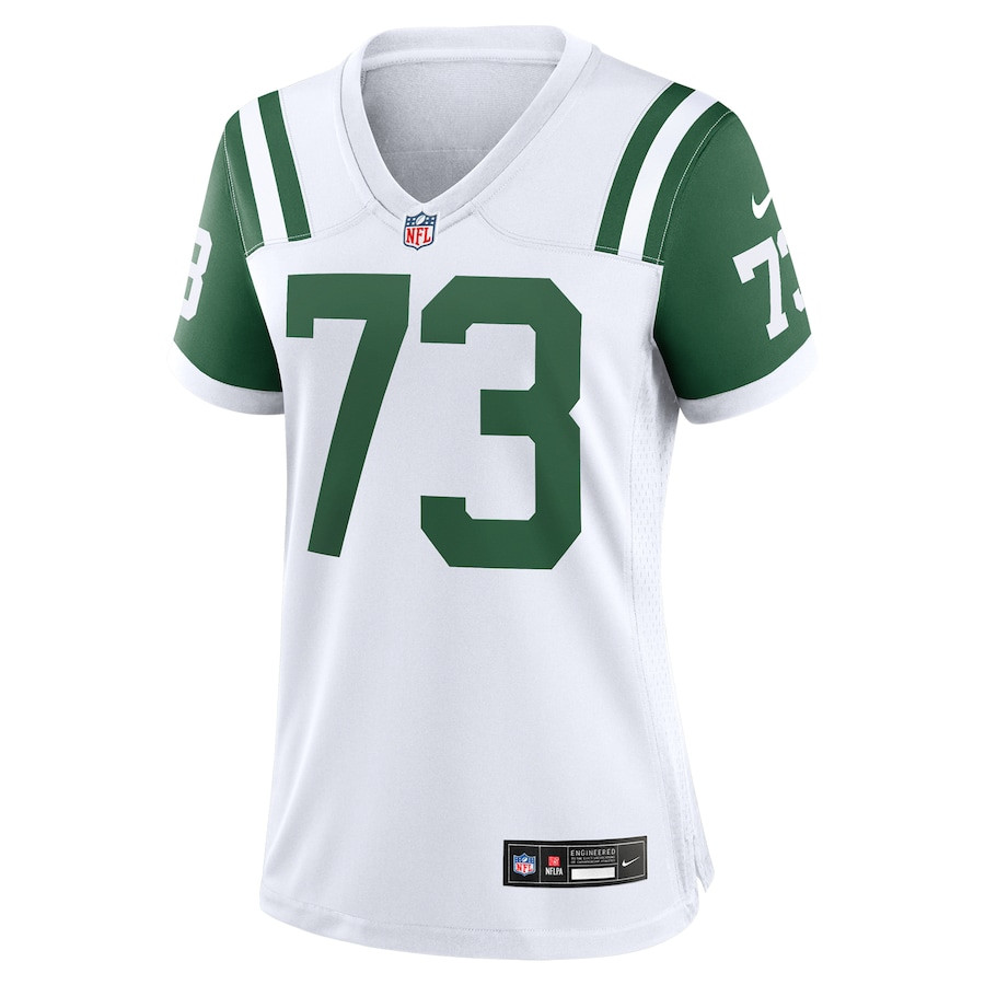 Alternative view of Joe Klecko 73 New York Jets Women's Classic Alternate Retired Player Game Jersey - White JS2629 nicesnker