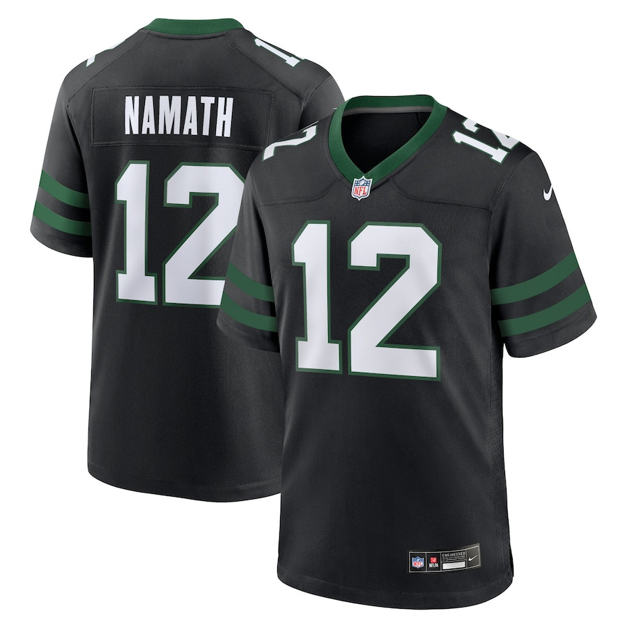 Joe Namath 12 New York Jets Alternate Game Men Jersey - Legacy Black JS4934 nicesnker