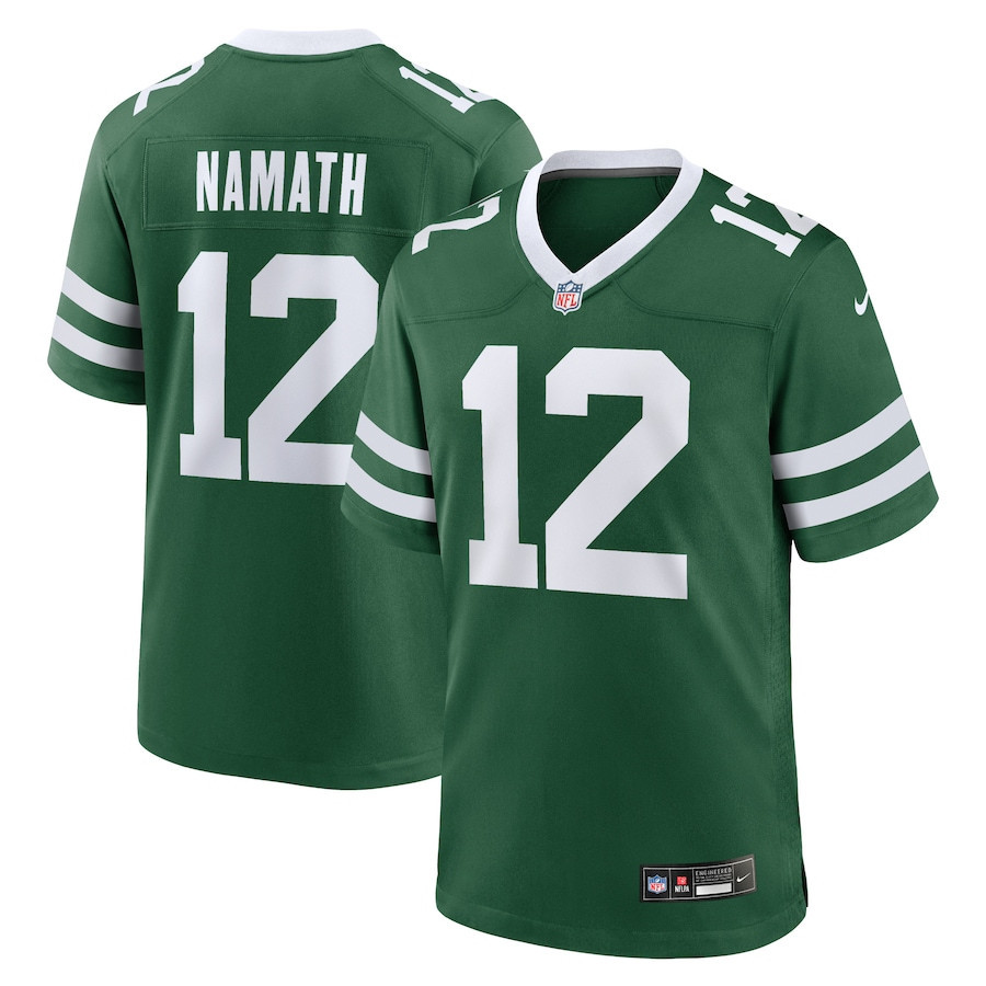 Joe Namath 12 New York Jets Game Jersey - Men, Legacy Green JS3352 nicesnker