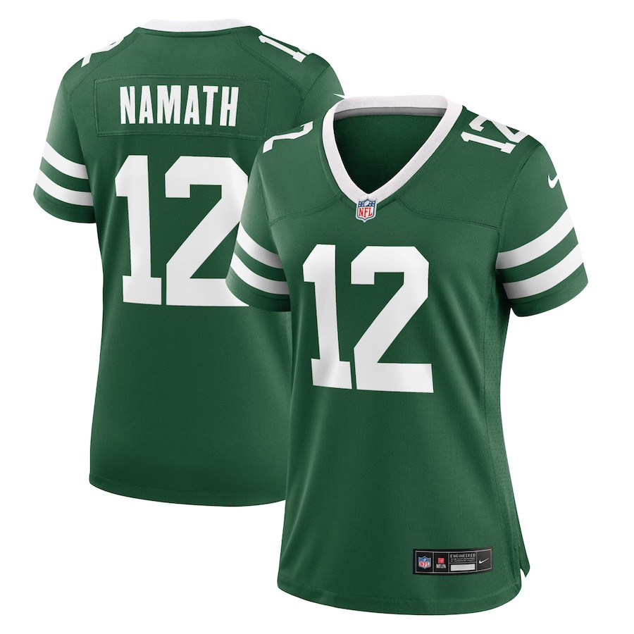 Joe Namath 12 New York Jets Game Jersey - Women, Green JS3006 nicesnker