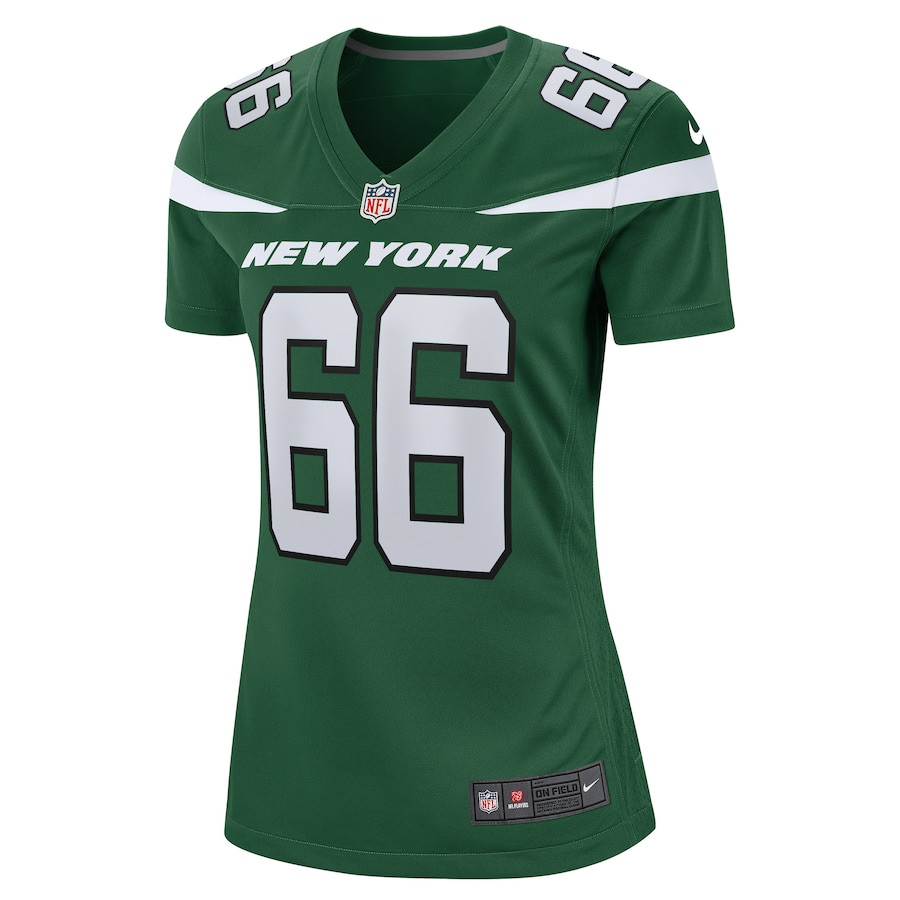 Alternative view of Joe Tippmann 66 New York Jets Women's Game Jersey - Gotham Green JS9655 nicesnker