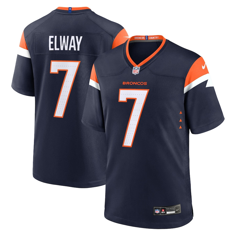 John Elway 7 Denver Broncos Alternate Game Retired Men Jersey - Navy JS9160 nicesnker