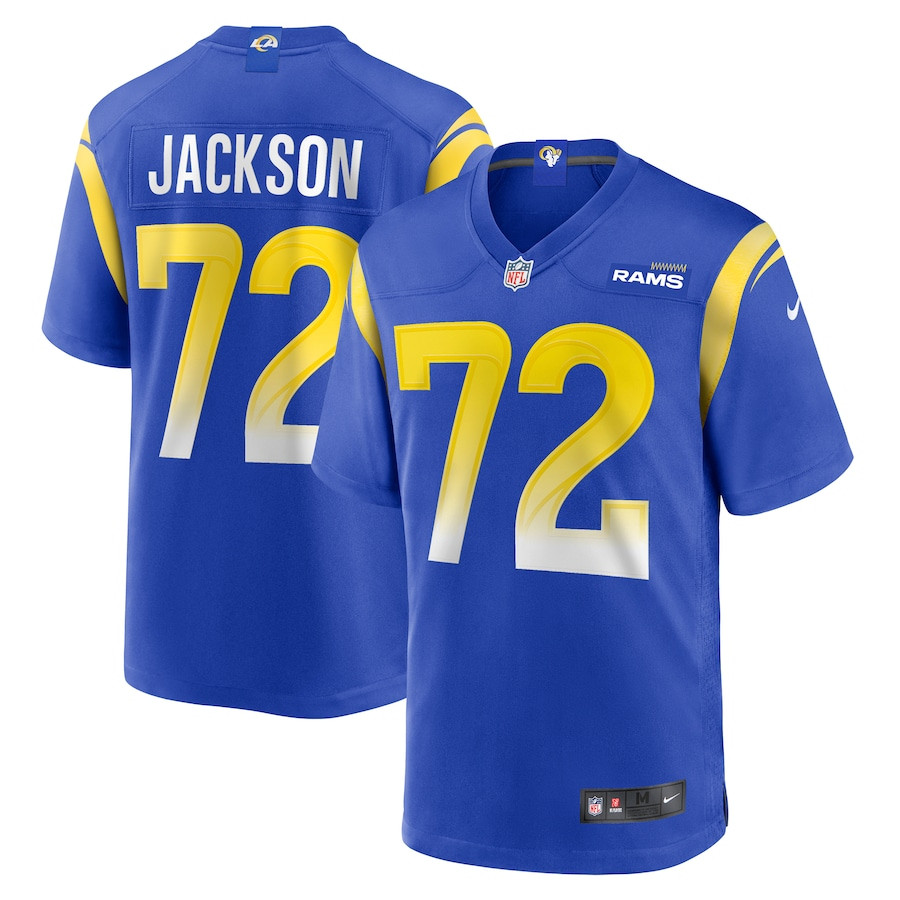 Jonah Jackson 72 Los Angeles Rams Game Men Jersey - Royal JS2317 nicesnker