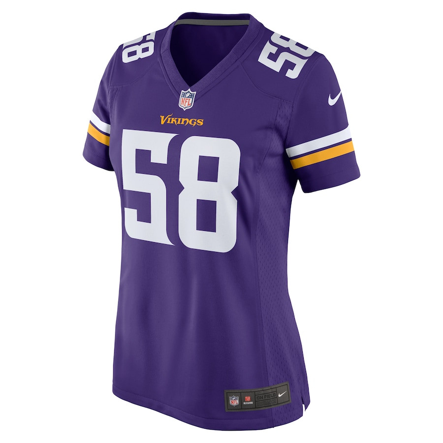 Alternative view of Jonathan Greenard 58 Minnesota Vikings Women's Game Jersey - Purple JS5987 nicesnker