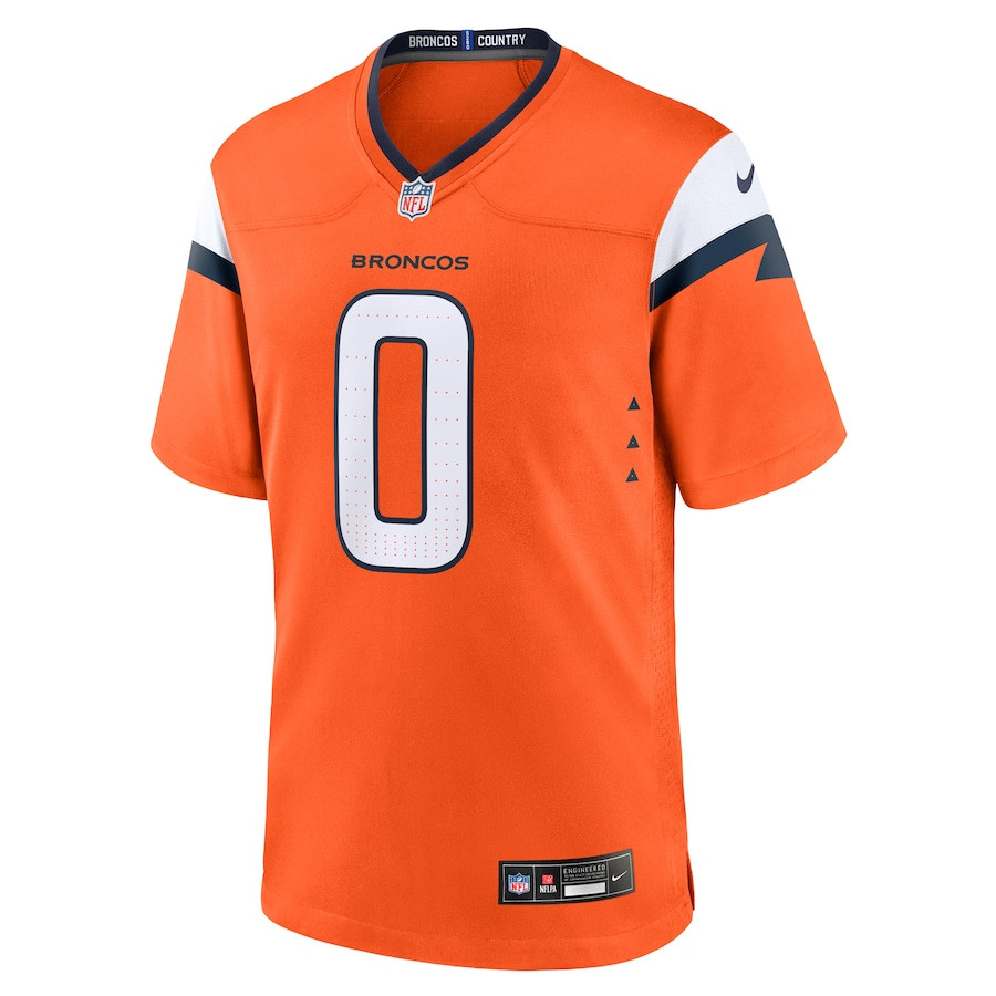 Alternative view of Jonathon Cooper 0 Denver Broncos Team Game Men Jersey - Orange JS4121 nicesnker
