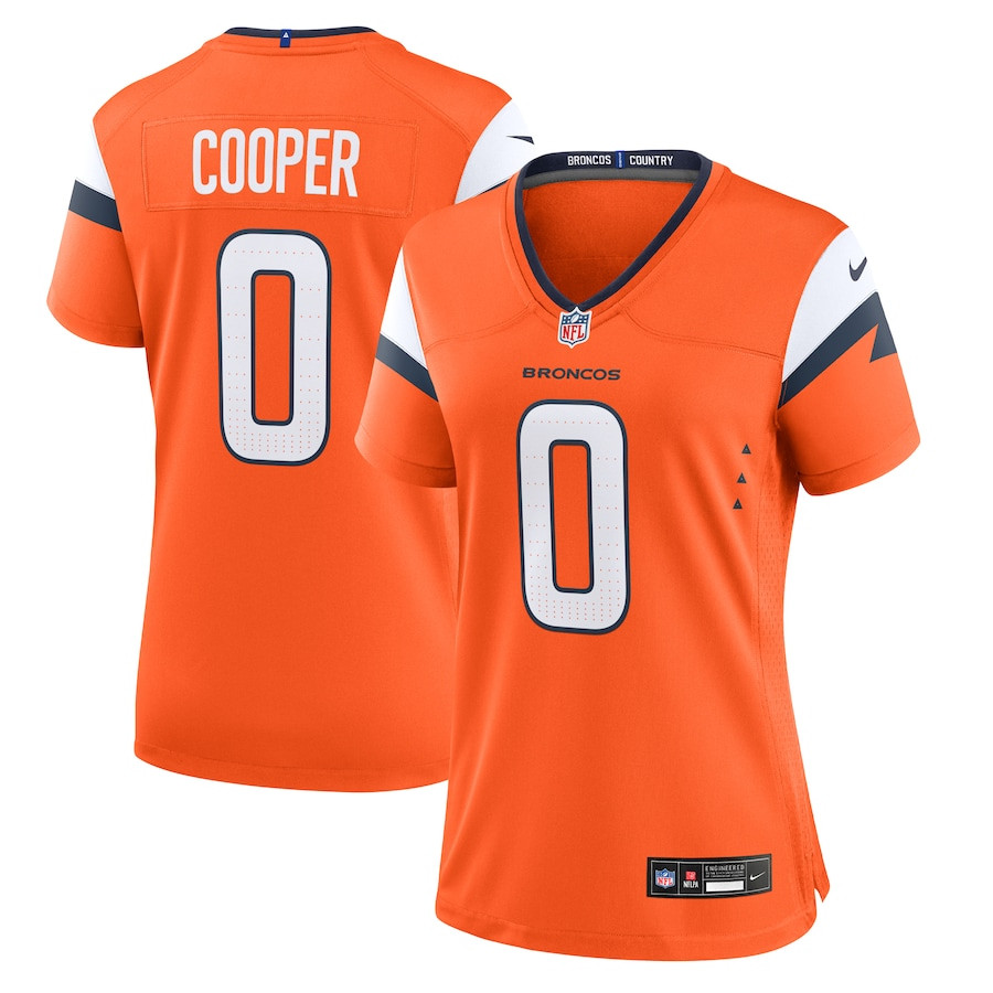 Jonathon Cooper 0 Denver Broncos Women's Team Game Jersey - Orange JS5863 nicesnker