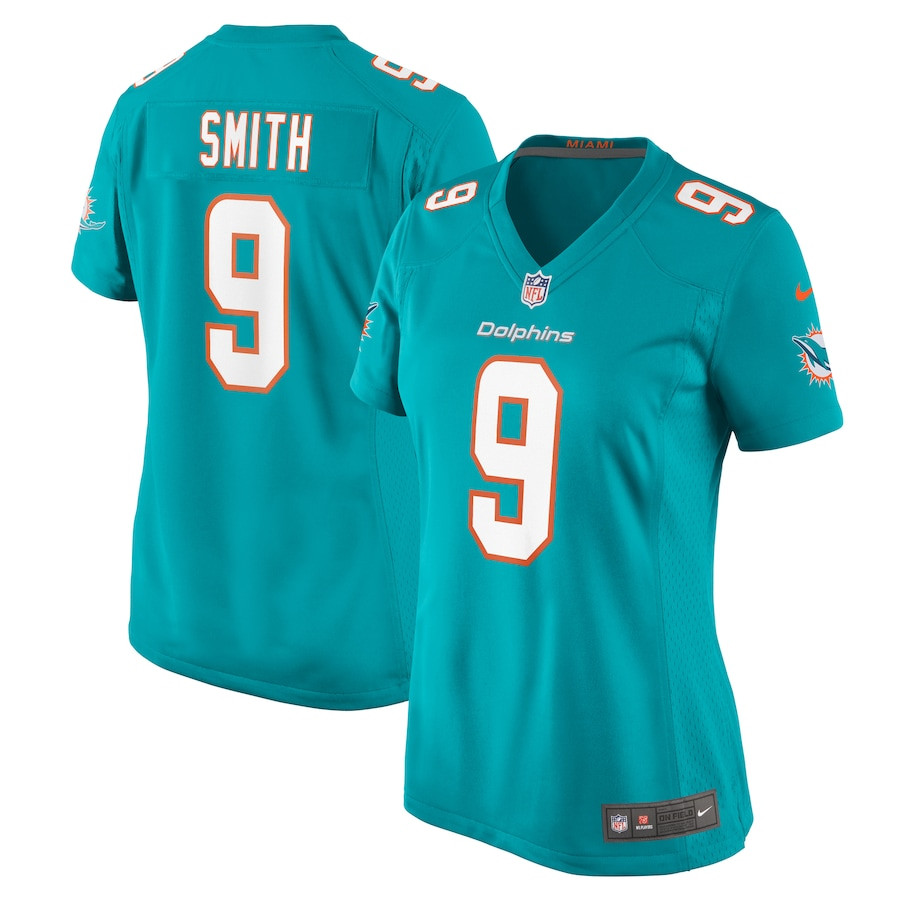 Jonnu Smith 9 Miami Dolphins Women's Game Jersey - Aqua JS7091 nicesnker