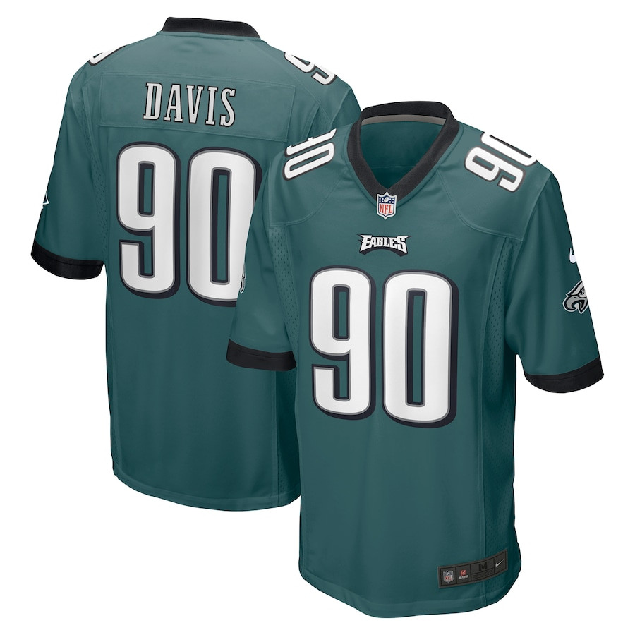 Jordan Davis 90 Philadelphia Eagles Men Game Jersey - Green JS7630 nicesnker