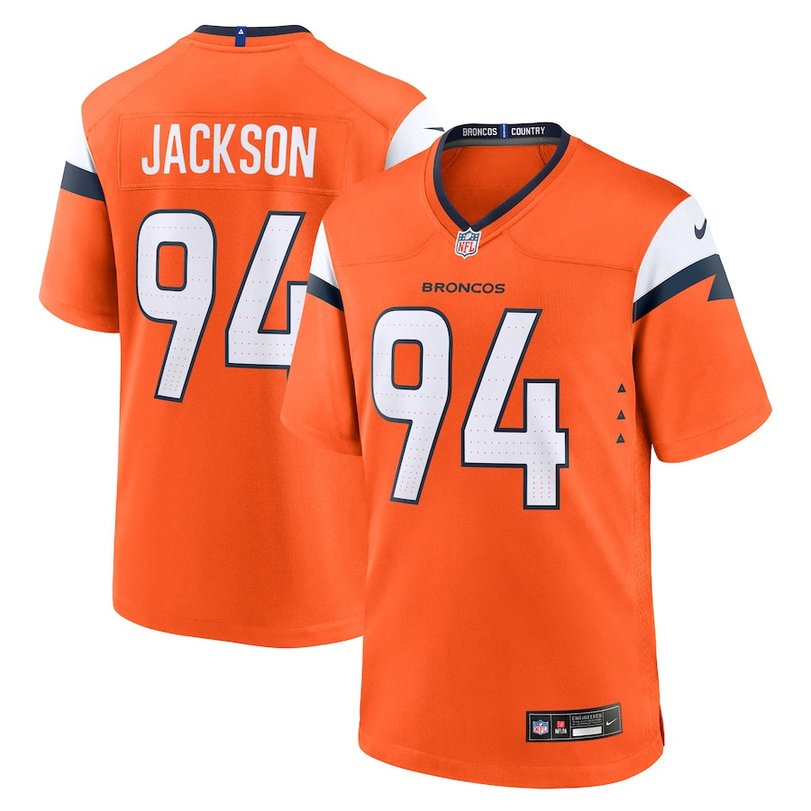 Jordan Jackson 94 Denver Broncos Team Game Men Jersey - Orange JS4127 nicesnker