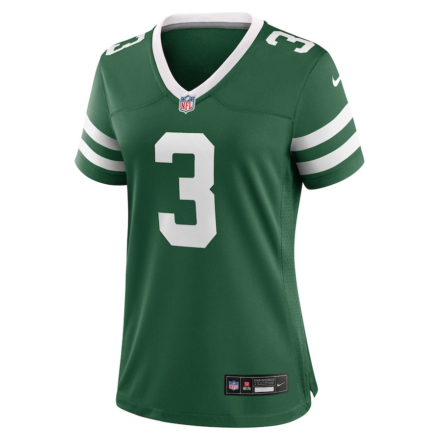 Alternative view of Jordan Travis 3 New York Jets Women's Team Game Jersey - Legacy Green JS5879 nicesnker