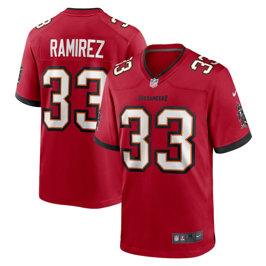 Jose Ramirez 33 Tampa Bay Buccaneers Game Men Jersey - Red JS6003 nicesnker
