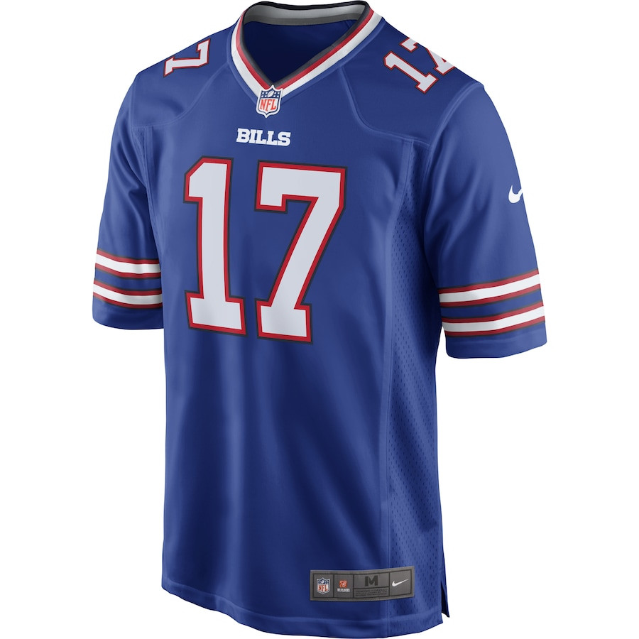 Alternative view of Josh Allen 17 Buffalo Bills Team Game Player Men Jersey - Royal JS6617 nicesnker