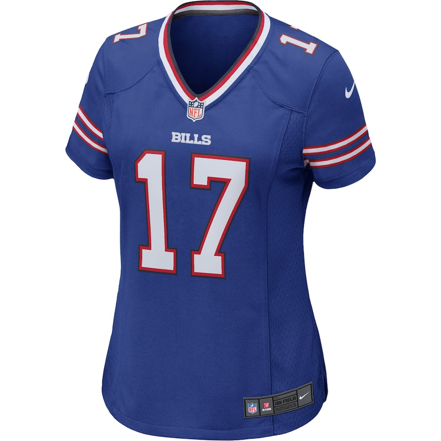 Alternative view of Josh Allen 17 Buffalo Bills Women Game Jersey - Royal JS9573 nicesnker