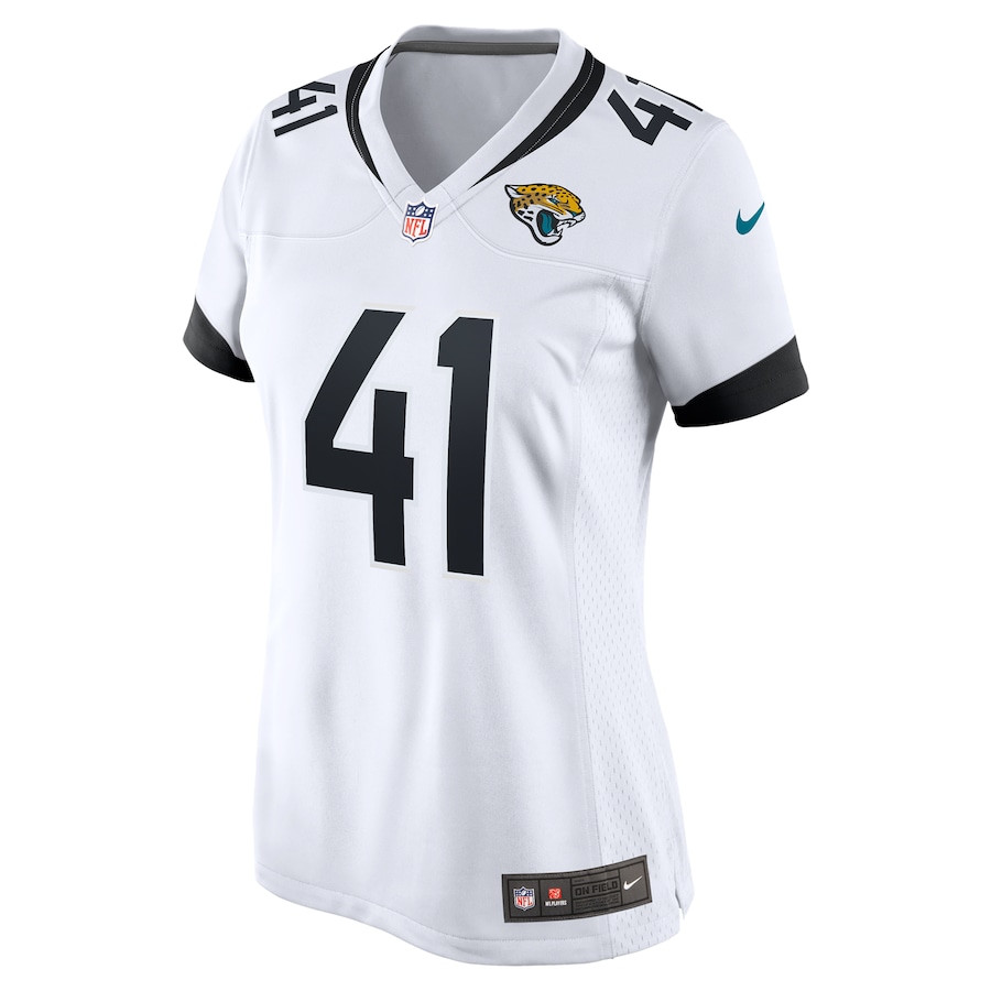 Alternative view of Josh Hines-Allen 41 Jacksonville Jaguars Women's Player Game Jersey - White JS7589 nicesnker