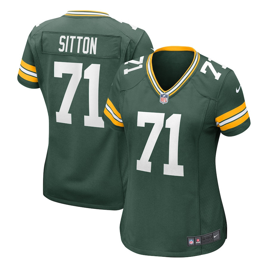 Josh Sitton 71 Green Bay Packers Women's Team Game Jersey - Green JS6136 nicesnker