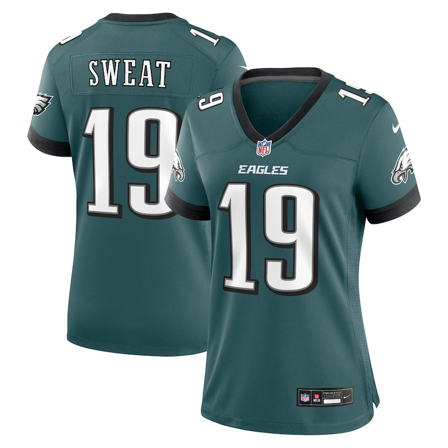 Josh Sweat 19 Philadelphia Eagles Women's Team Game Jersey - Midnight Green JS5732 nicesnker