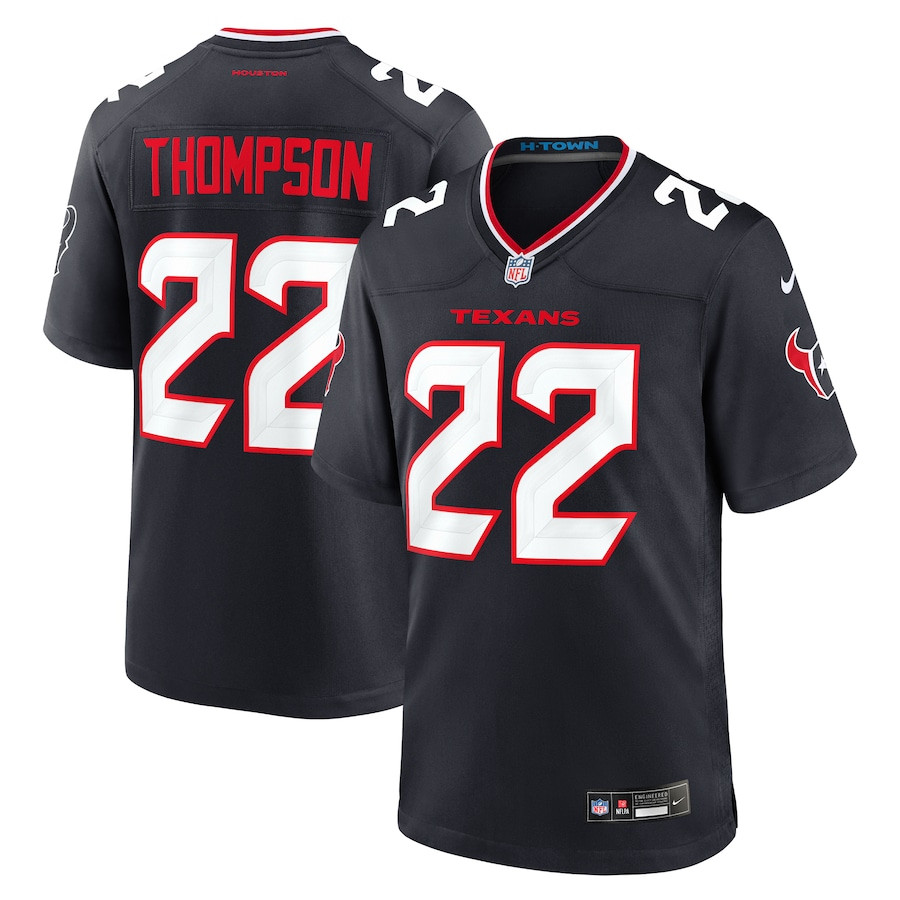 Josh Thompson 22 Houston Texans Team Game Men Jersey - Navy JS3297 nicesnker