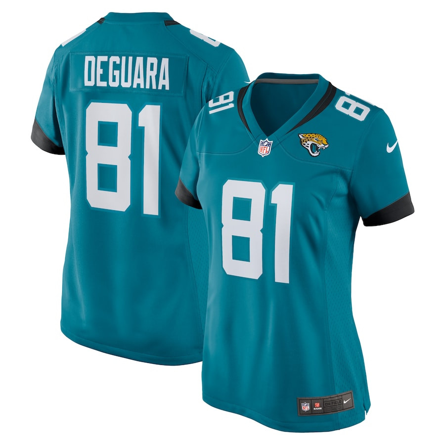 Josiah Deguara 81 Jacksonville Jaguars Alternate Game Women Jersey - Teal JS9339 nicesnker