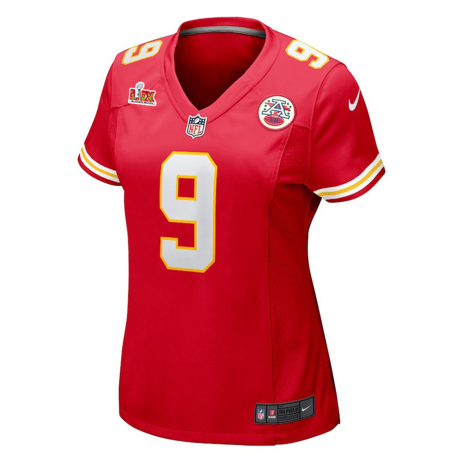 Alternative view of JuJu Smith-Schuster #9 Kansas City Chiefs Super Bowl LIX Women's Jersey - Red JS2554 nicesnker