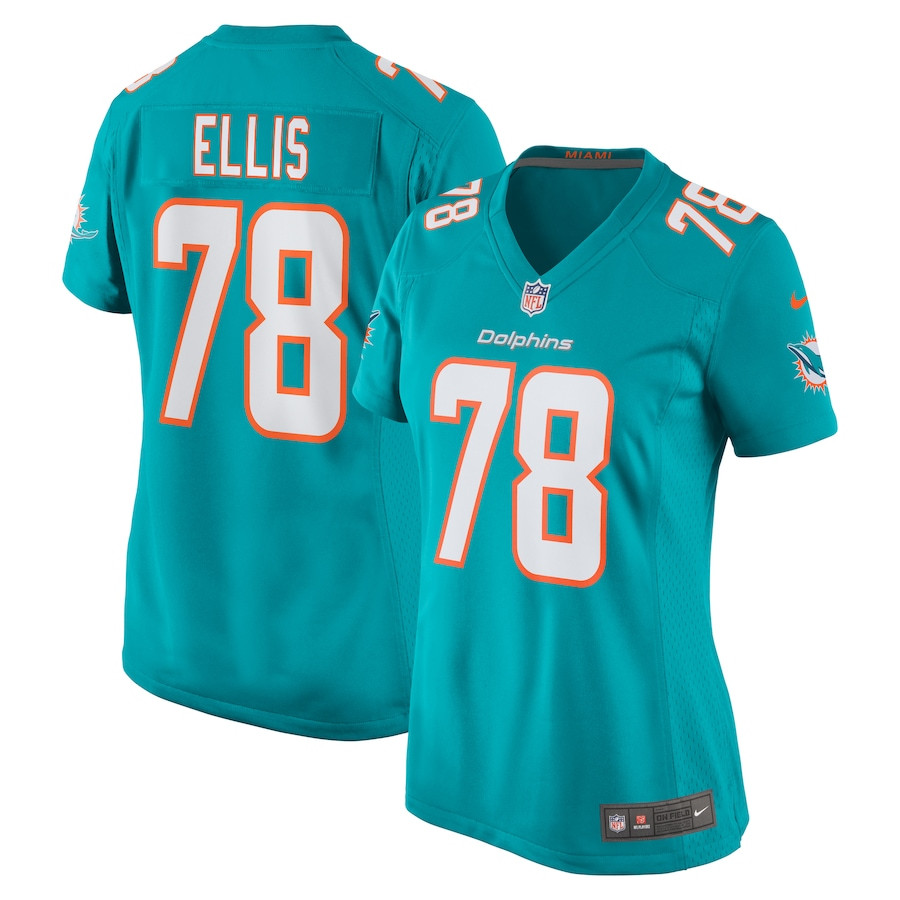 Justin Ellis 78 Miami Dolphins Women Game Jersey - Aqua JS8229 nicesnker