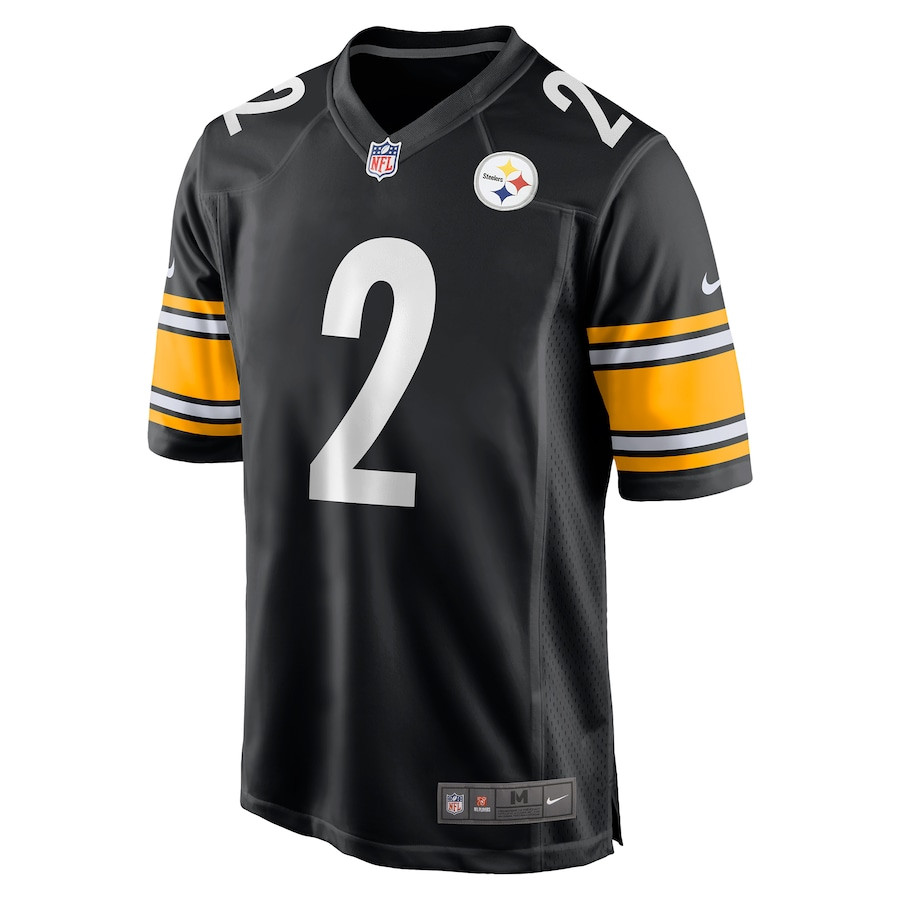 Alternative view of Justin Fields 2 Pittsburgh Steelers Game Men Jersey - Black JS3294 nicesnker