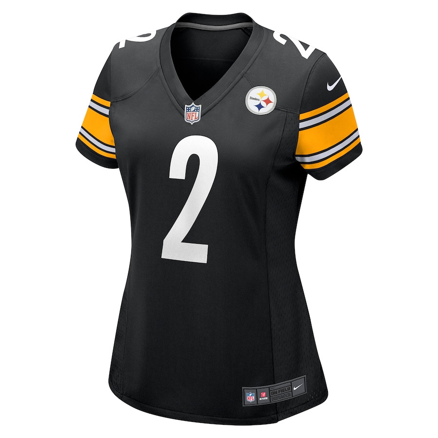 Alternative view of Justin Fields 2 Pittsburgh Steelers Game Women Jersey - Black JS7973 nicesnker