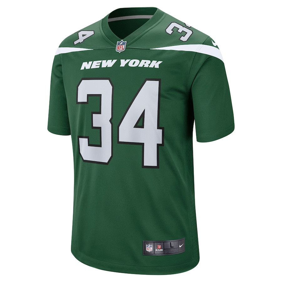Alternative view of Justin Hardee 34 New York Jets Men Game Jersey - Gotham Green JS7672 nicesnker