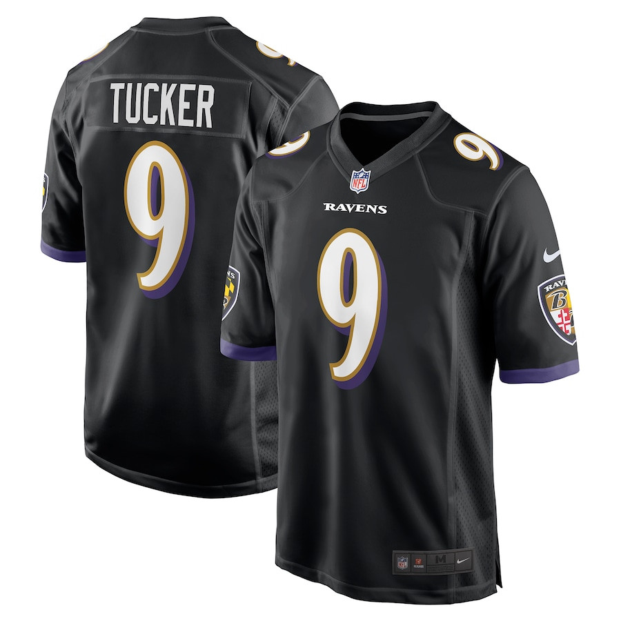 Justin Tucker 9 Baltimore Ravens Men Game Jersey - Black JS2809 nicesnker
