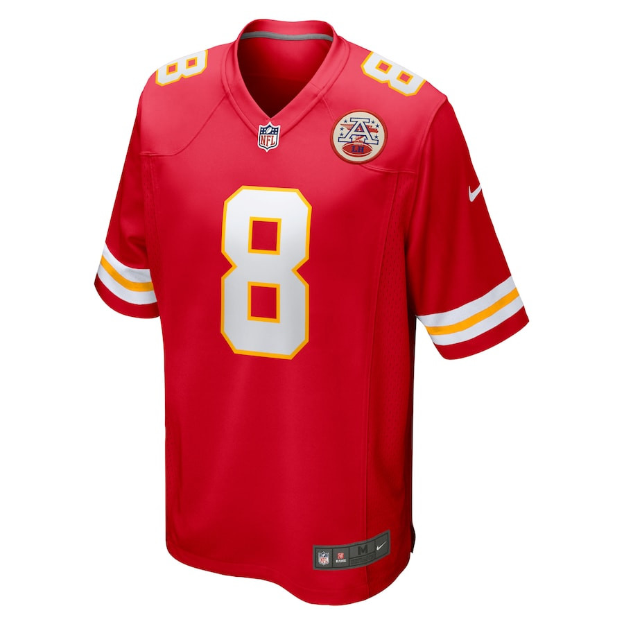 Alternative view of Justyn Ross 8 Kansas City Chiefs Men Home Game Jersey - Red JS3539 nicesnker