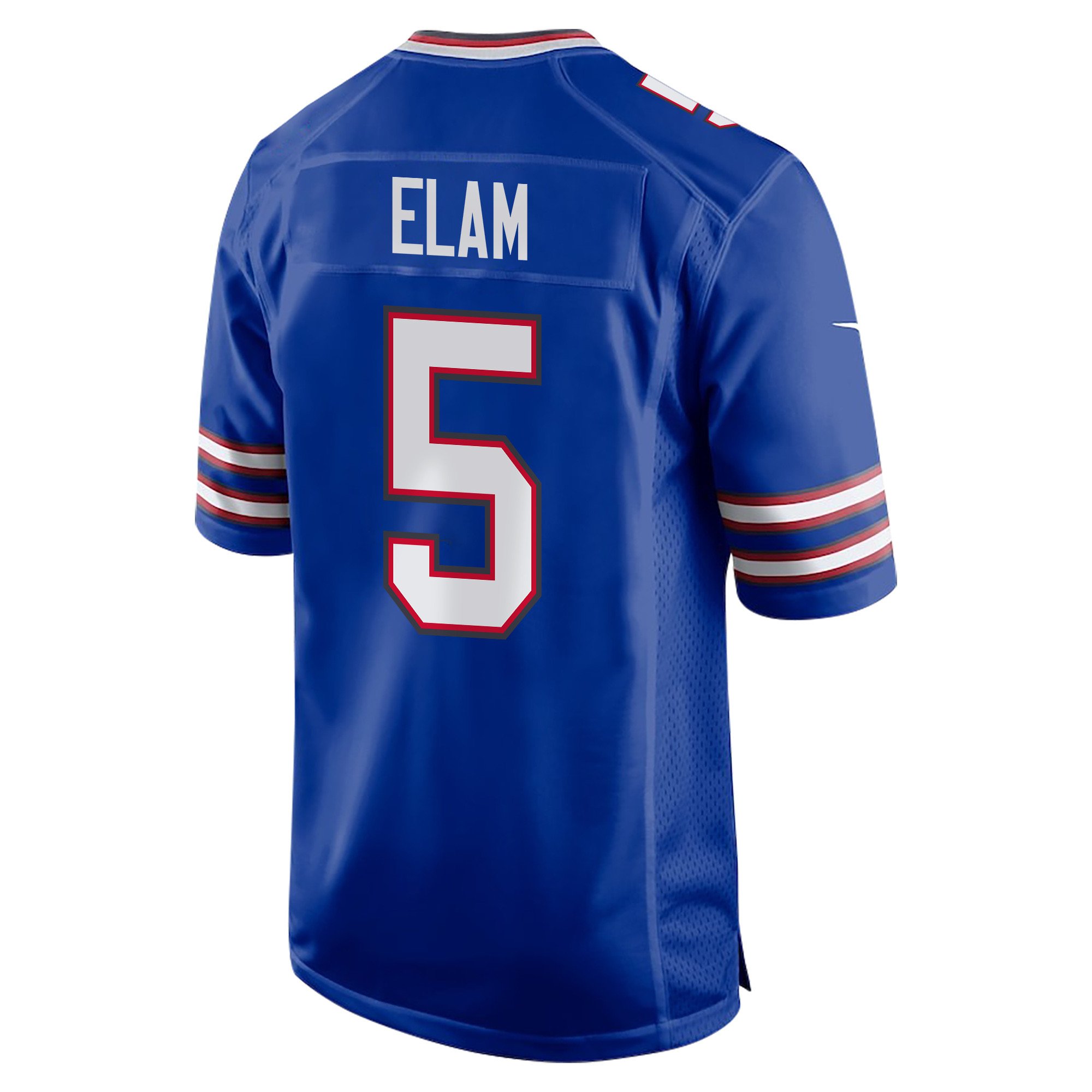 Alternative view of Kaiir Elam 5 Buffalo Bills Super Bowl LIX Champions Patch 'New Orleans - The Ultimate Showdown' EMBROIDERED Game Men Jersey - Royal JS4687 nicesnker