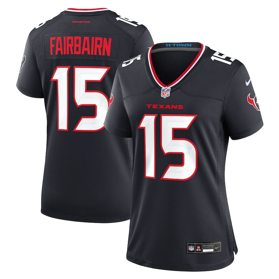 Ka'imi Fairbairn 15 Houston Texans Women's Team Game Jersey - Navy JS8908 nicesnker