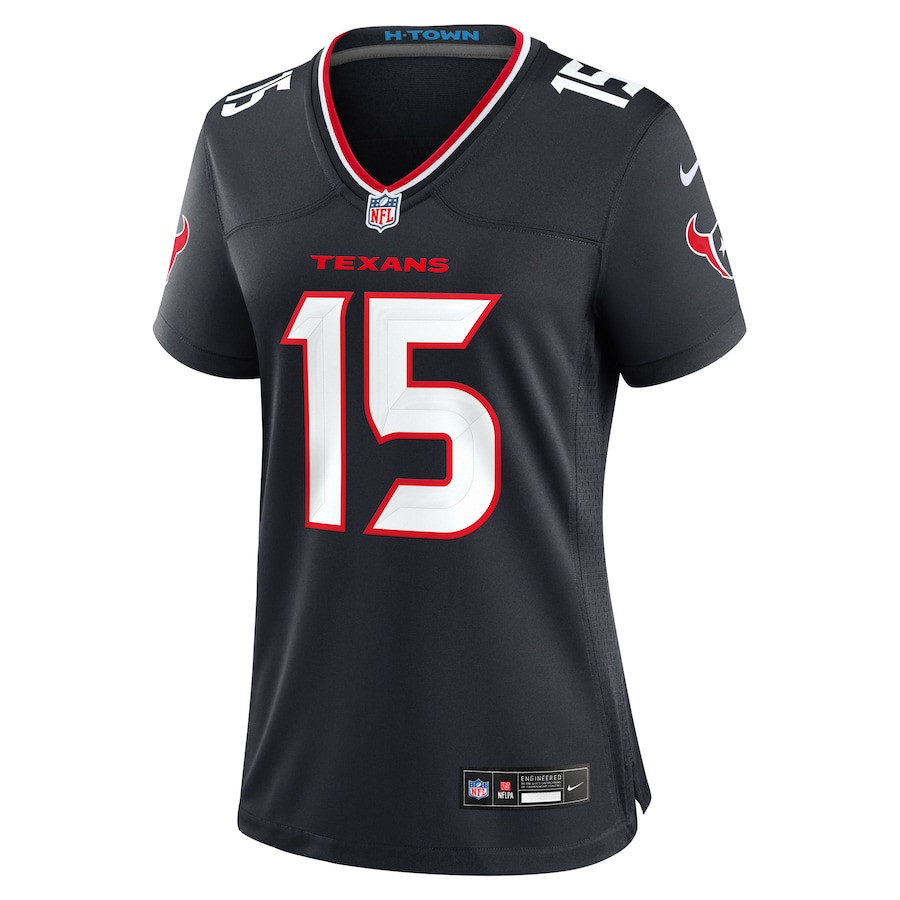 Alternative view of Ka'imi Fairbairn 15 Houston Texans Women's Team Game Jersey - Navy JS8908 nicesnker