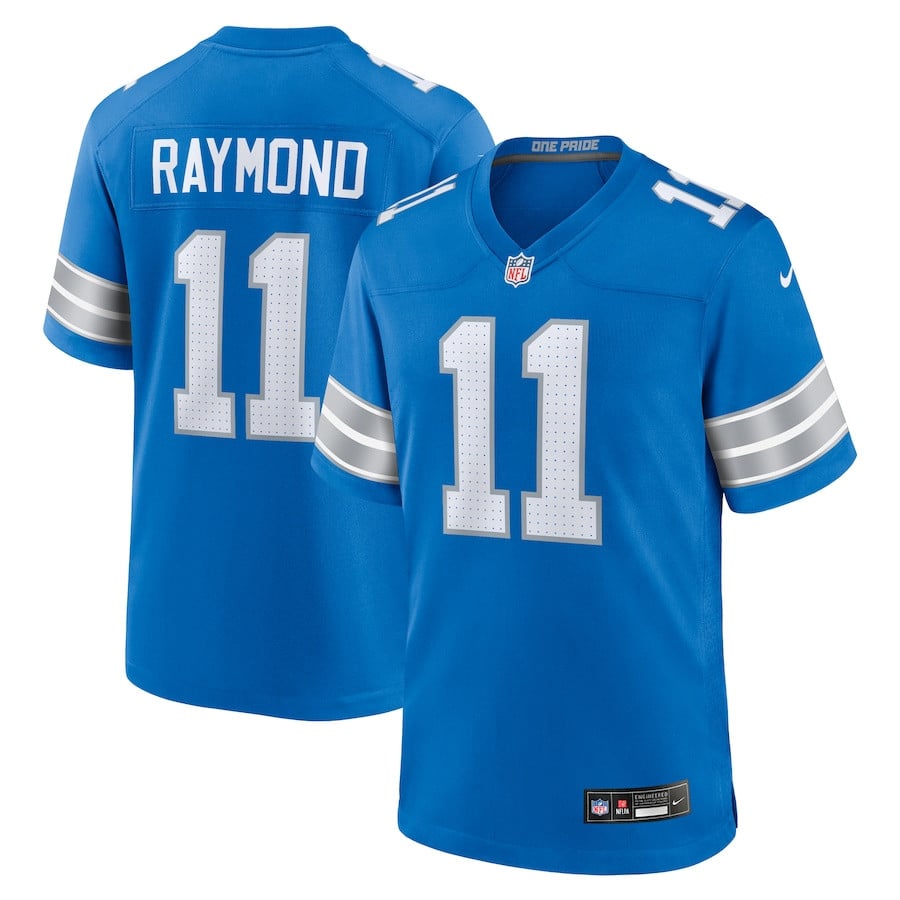 Kalif Raymond 11 Detroit Lions Team Game Men Jersey - Blue JS4264 nicesnker