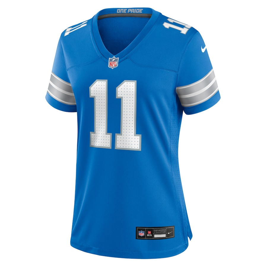 Alternative view of Kalif Raymond 11 Detroit Lions Women's Team Game Jersey - Blue JS5468 nicesnker