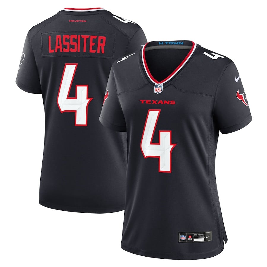 Kamari Lassiter 4 Houston Texans Women's Team Game Jersey - Navy JS2783 nicesnker