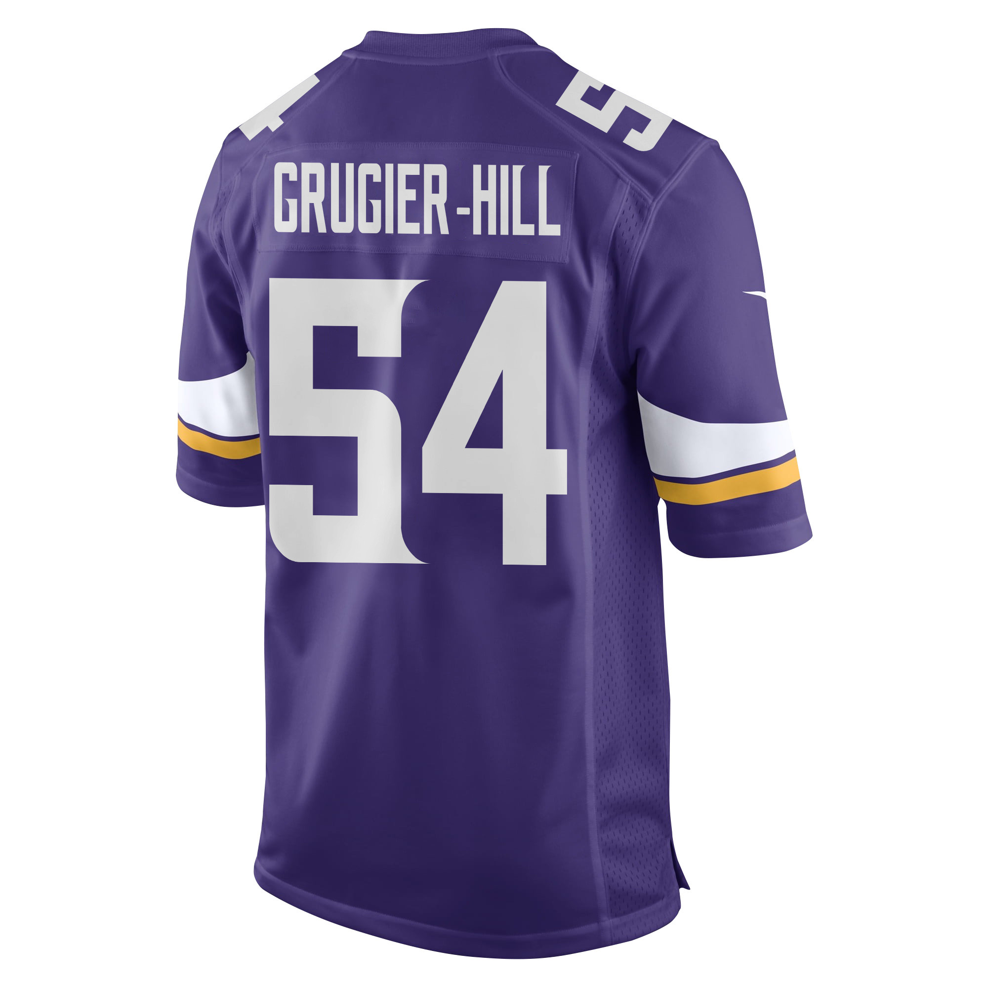 Alternative view of Kamu Grugier-Hill 54 Minnesota Vikings Super Bowl LIX New Orleans Patch Game Men Jersey - Purple JS7119 nicesnker