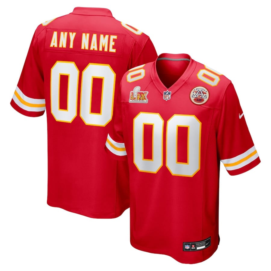 Kansas City Chiefs Super Bowl LIX Custom Men Game Jersey - Red JS4326 nicesnker