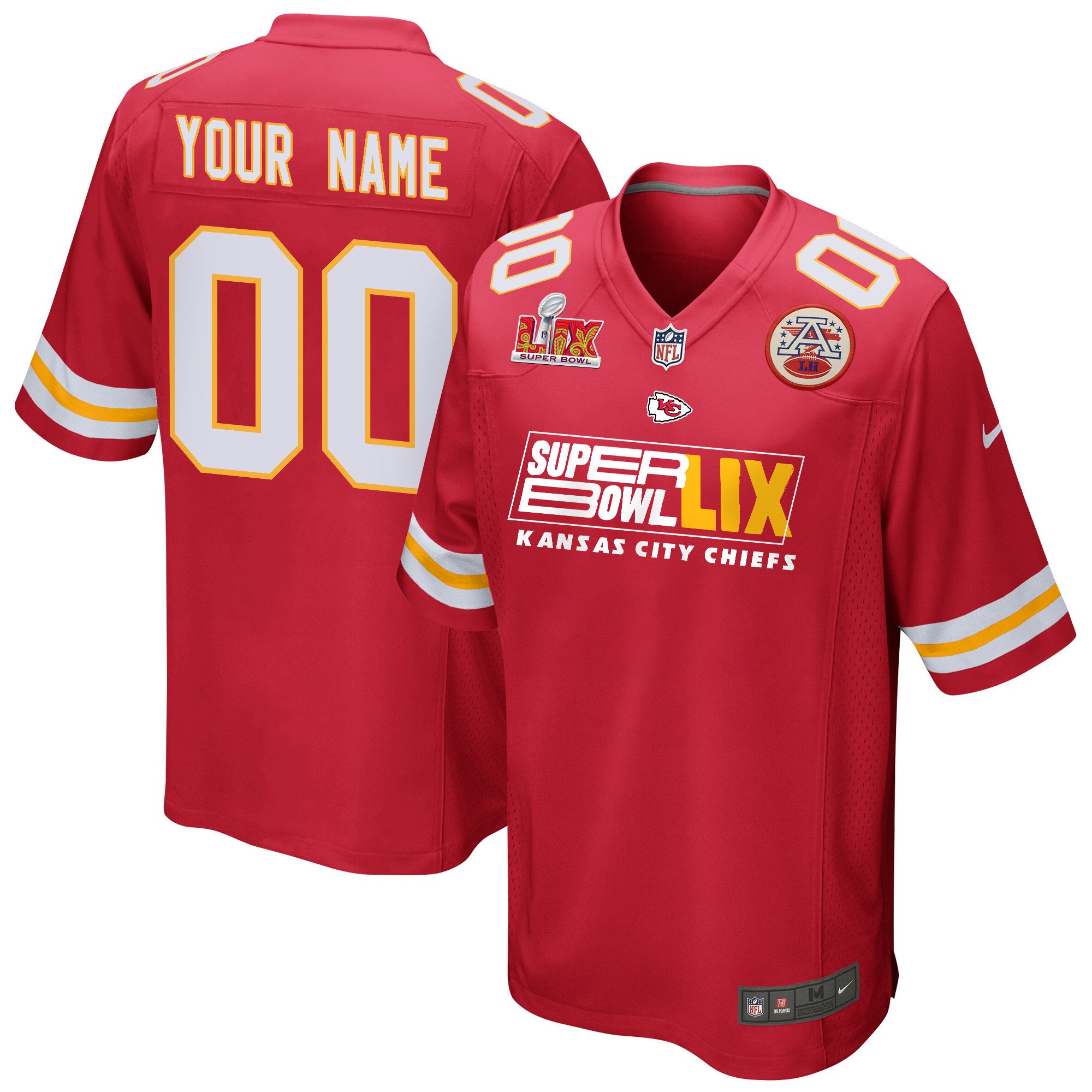 Kansas City Chiefs Super Bowl LIX Game Men Jersey - Red JS9522 nicesnker