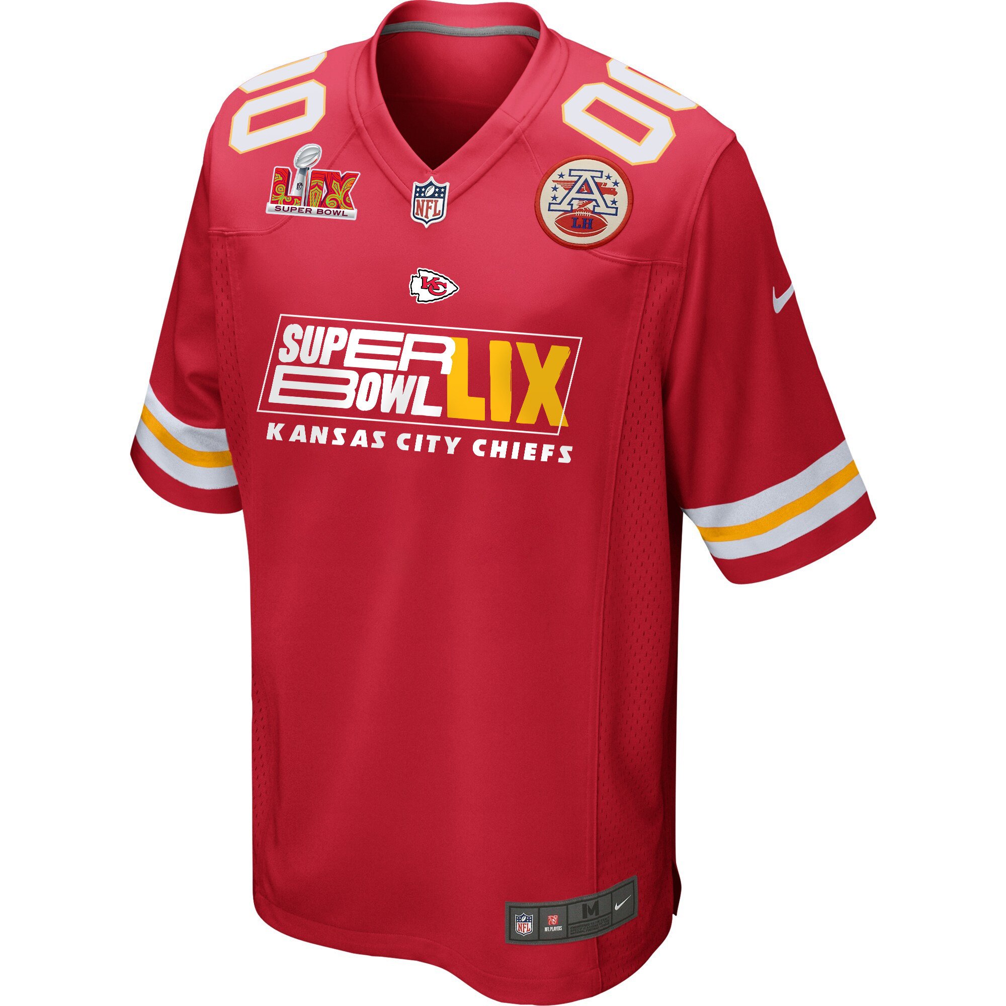 Alternative view of Kansas City Chiefs Super Bowl LIX Game Men Jersey - Red JS9522 nicesnker